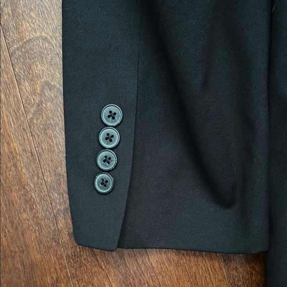 Pronto Uomo Black 100% Wool Blazer, Classic Style, Size 44 Short/38 Waist - Picture 12 of 15